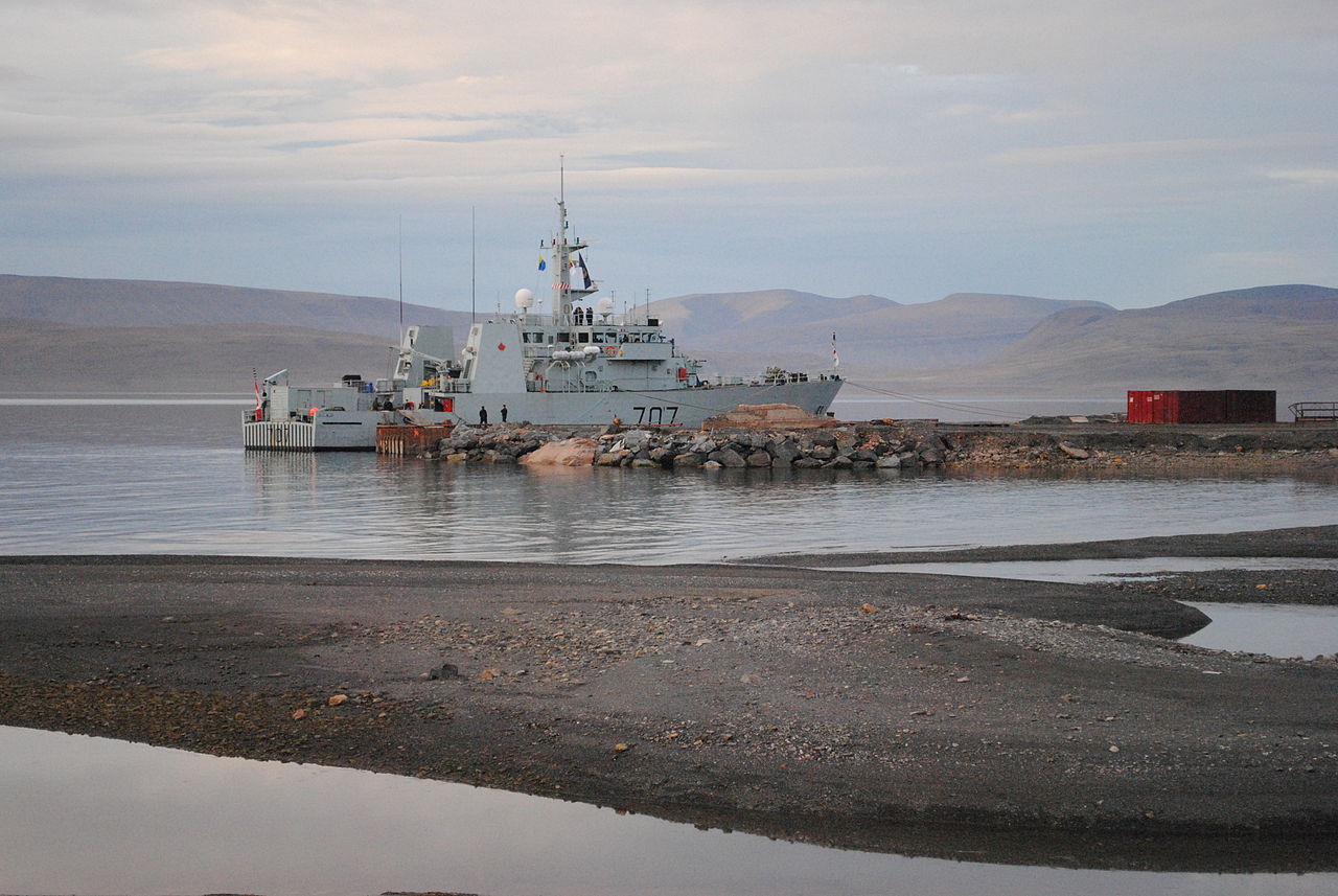 Ship moored at future Nanisivik Naval Facility