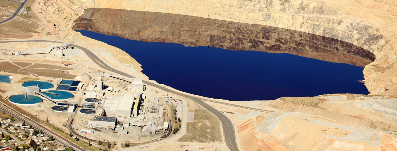 Tailings dam aerial