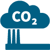 Icon of carbon dioxide.