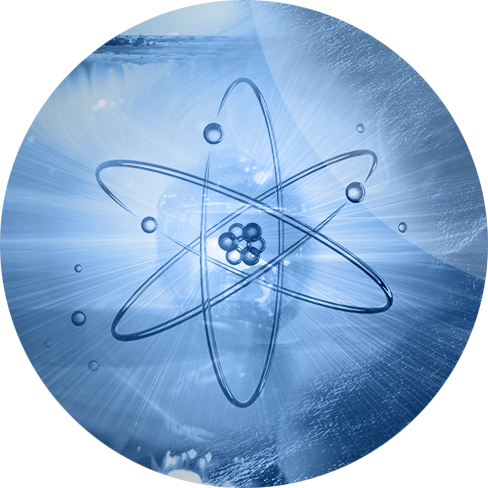 Nuclear fission symbol.